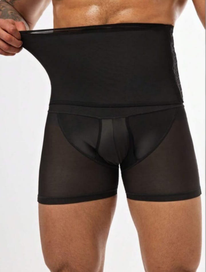 Men's Solid Color  High Waist Seamless Bottom Shapewear